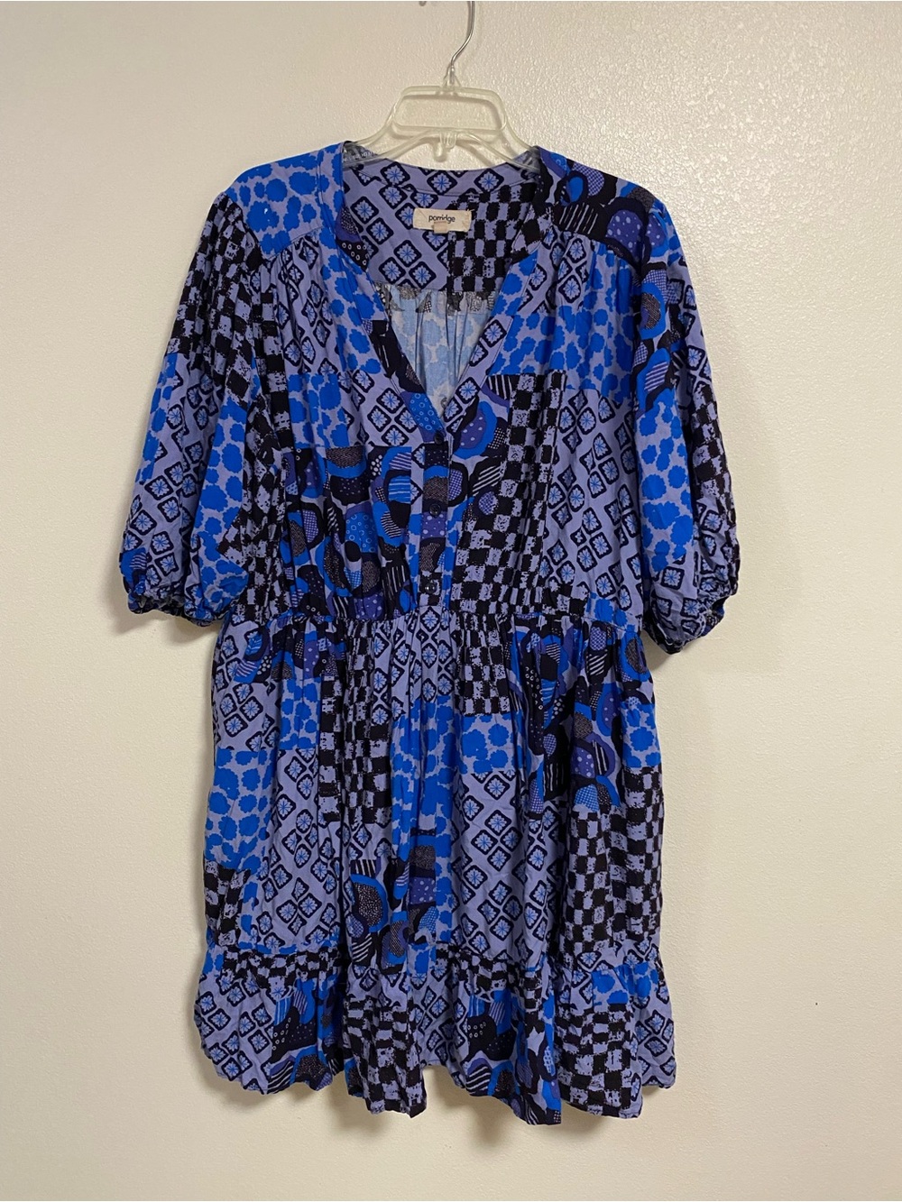 Porridge Dress Women’s Size XL Blue Paisley Patchwork Isabel Dress Anthropologie
